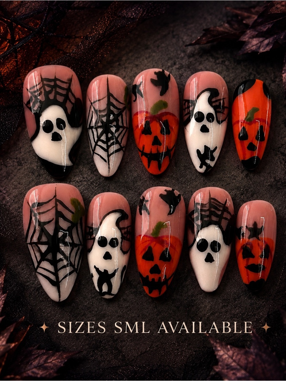 🎃 Spooky Halloween Press-On Nails 👻